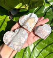 High Quality Flower Agate Heart - Pick Your Own