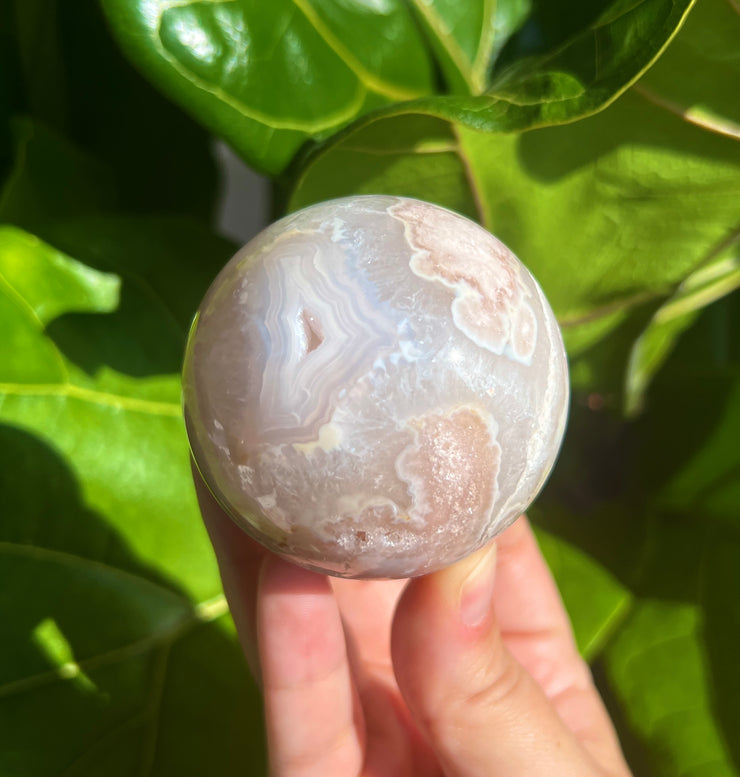 High Quality Flower Agate Sphere R