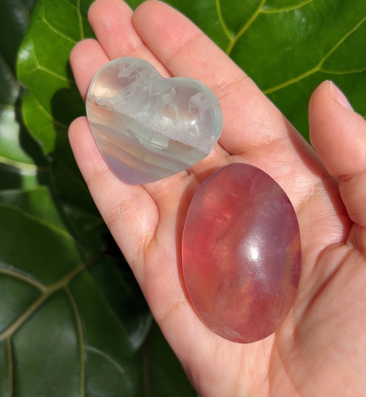 Fluorite heart / palm - Pick Your Own