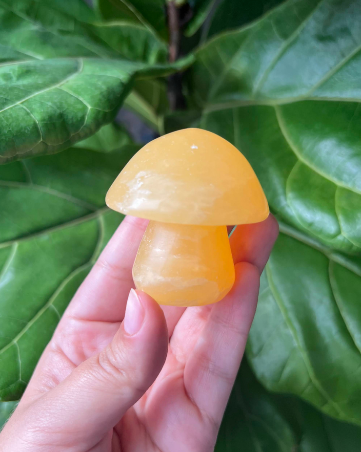 Orange Calcite Mushroom