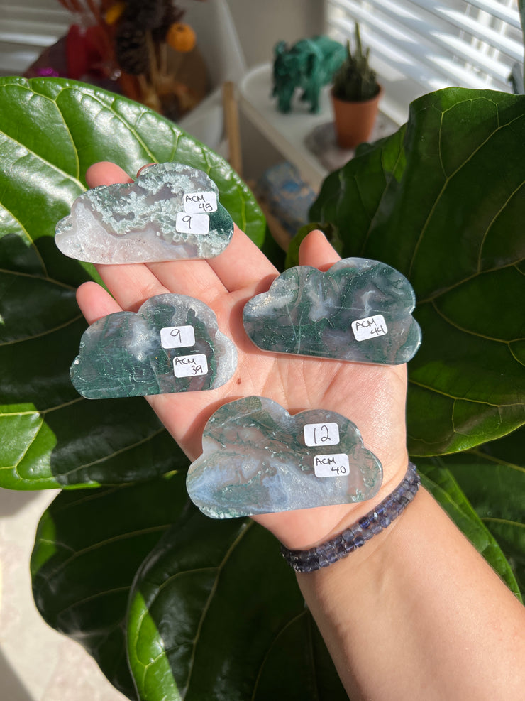 Moss Agate Moon - Pick Your Own