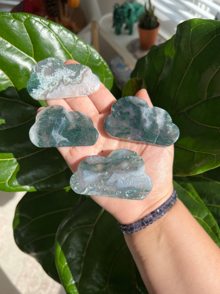 Moss Agate Moon - Pick Your Own