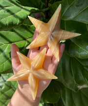 Orange Calcite Starfish