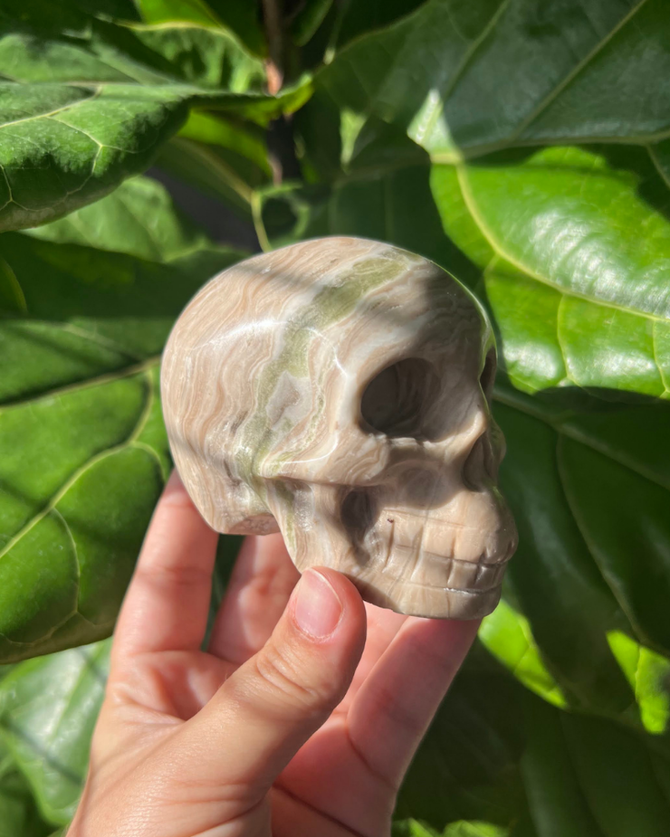 Green Onyx Skull