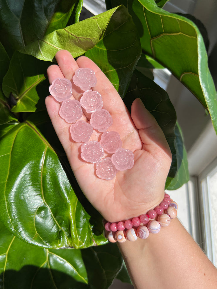 Rose Quartz Mini Flower