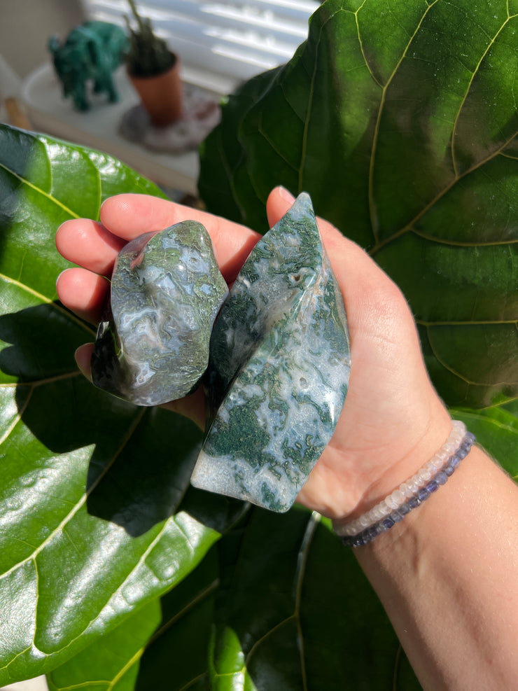 Moss Agate Flame - Pick Your Own