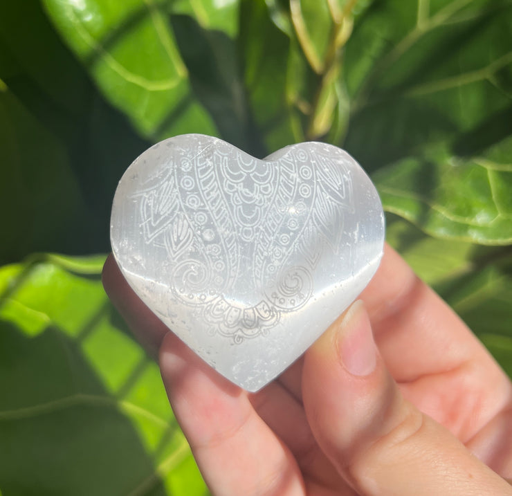 Satin Spar Heart