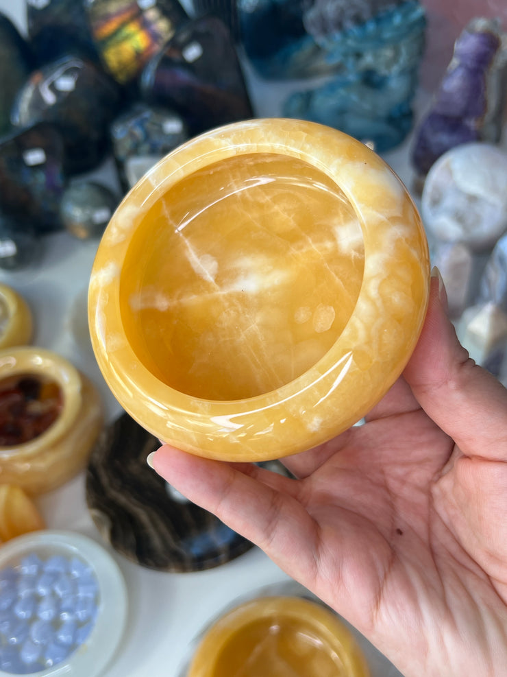 Orange Calcite Dish - Pick Your Own