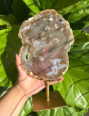 Agate Slab on Stand