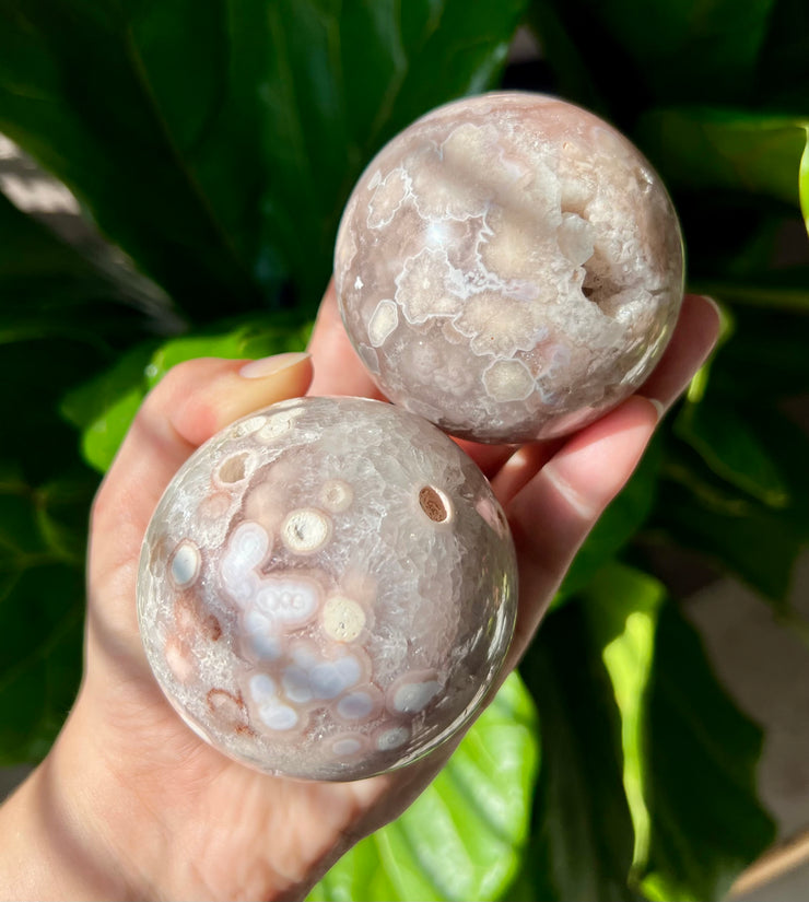 Flower Agate Sphere - Pick Your Own