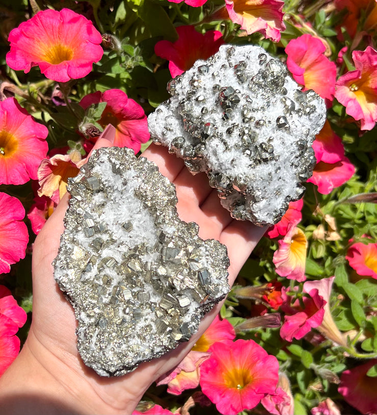 Pyrite on Quartz Cluster - Pick Your Own