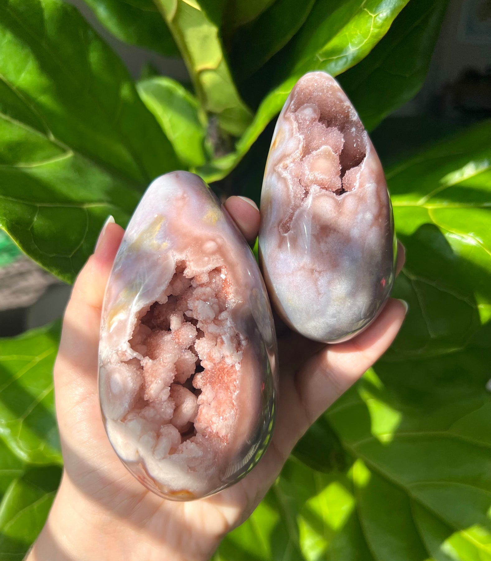 Pink Amethyst x Flower Agate Egg - Pick Your Own – Faerie Goddess Gems Pink Amethyst x Flower Agate Egg - Pick Your Own – Faerie Goddess Gems