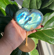 Labradorite Heart on Stand - Pick Your Own
