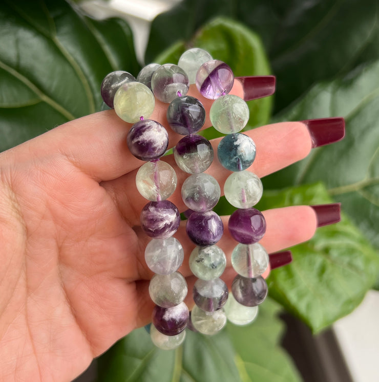 Snowflake Fluorite Bracelet