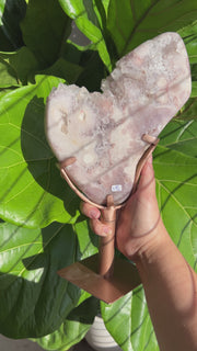 XL Pink Amethyst Slab on Stand