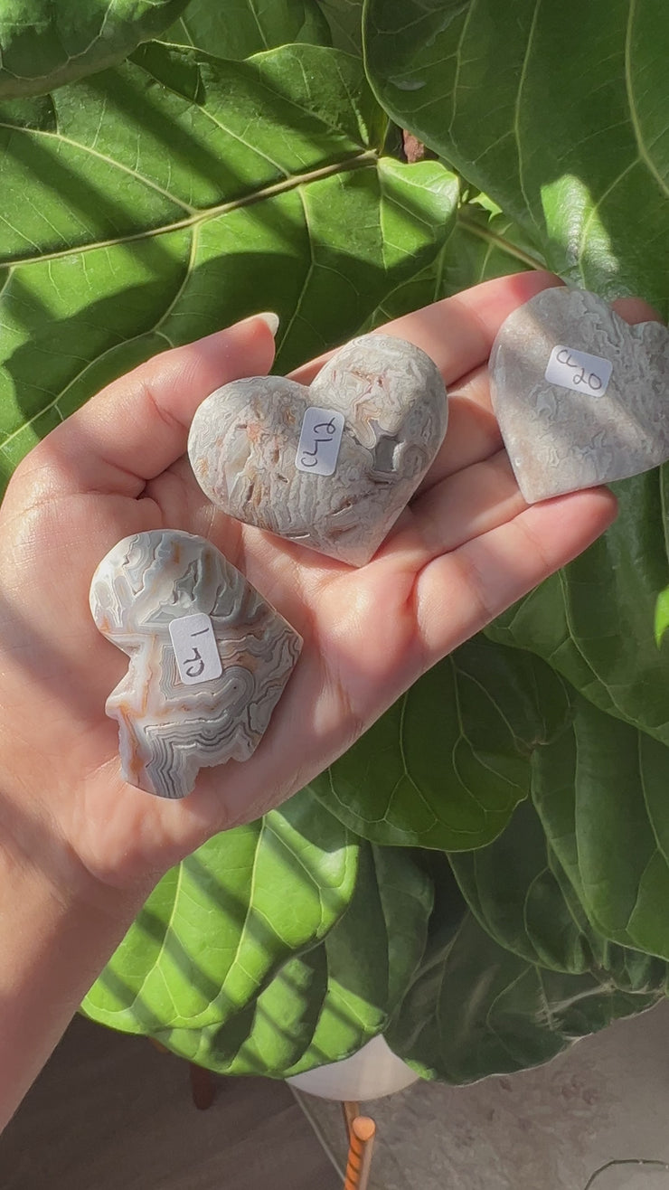 Mexican Crazy Lace Agate Heart - Pick Your Own