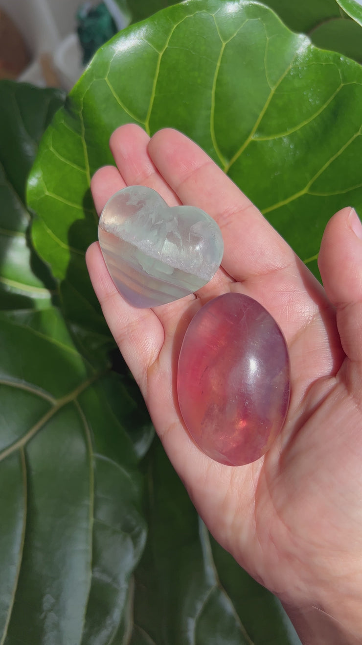 Fluorite heart / palm - Pick Your Own
