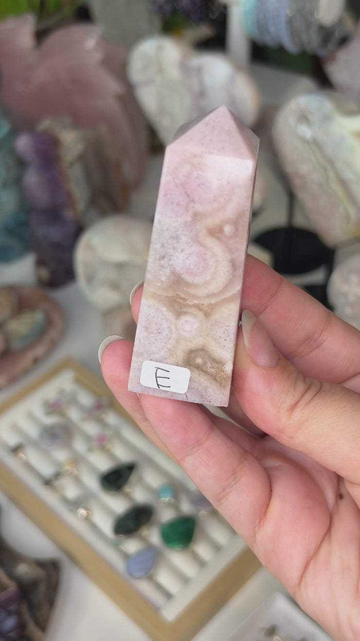 Pink Amethyst x Flower Agate Tower - Pick Your Own