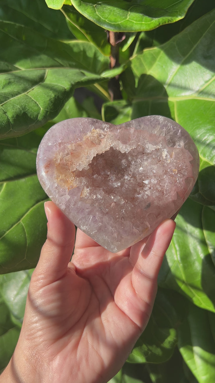 Rainbow Amethyst Heart
