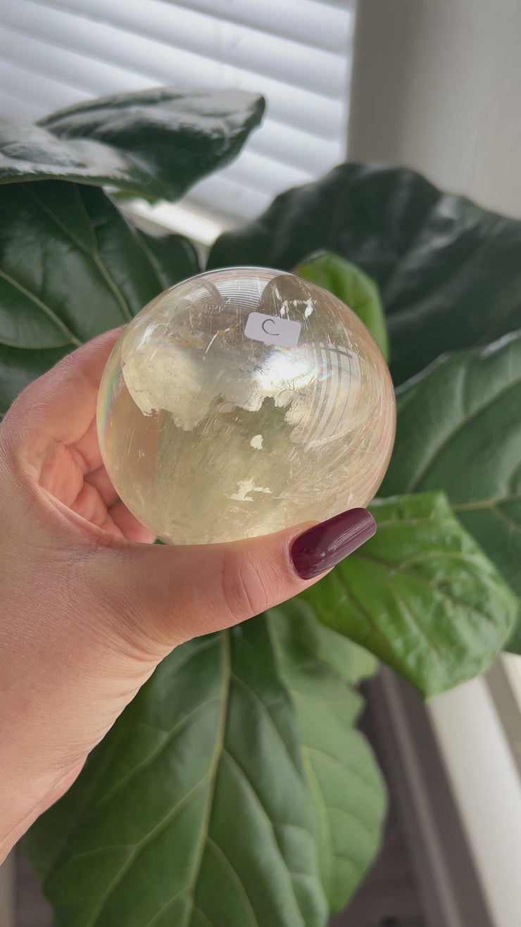 Honey Calcite Sphere - Pick Your Own
