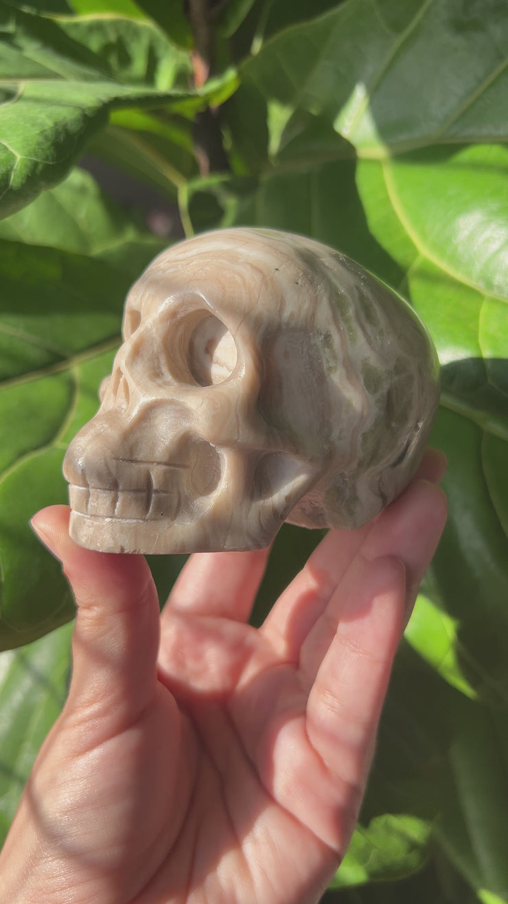 Green Onyx Skull