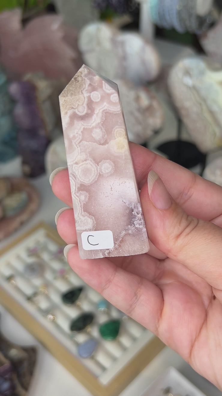 Pink Amethyst x Flower Agate Tower - Pick Your Own