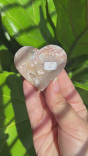 High Quality Flower Agate Heart - Pick Your Own