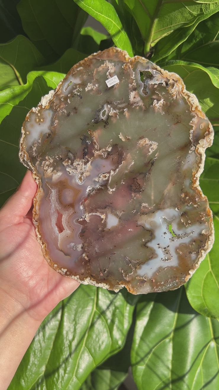 Agate Slab on Stand