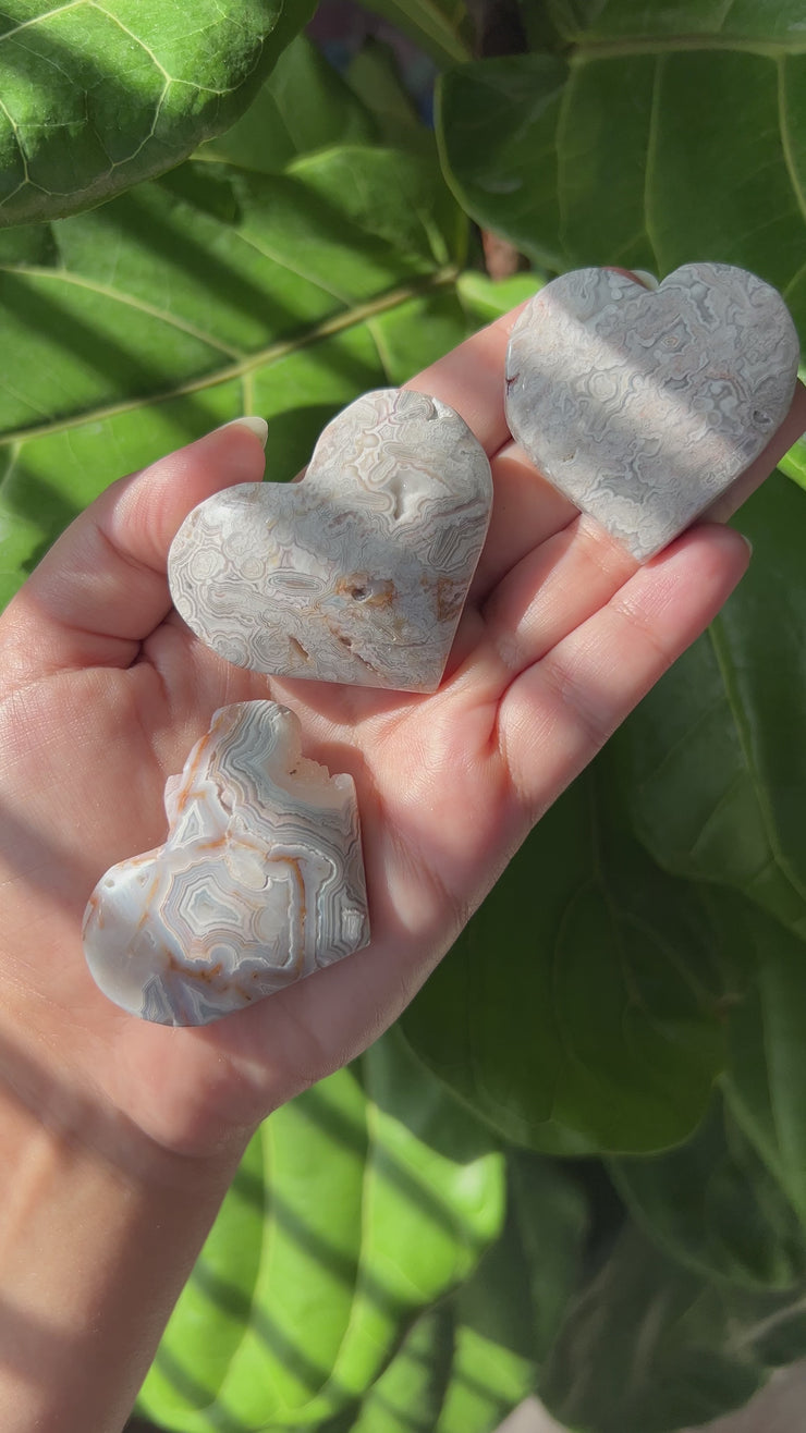 Mexican Crazy Lace Agate Heart - Pick Your Own