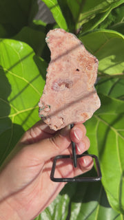 Pink Amethyst Slab on Stand