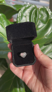 Sunset Labradorite Heart Ring - size adjustable