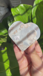 High Quality Flower Agate Heart - Pick Your Own