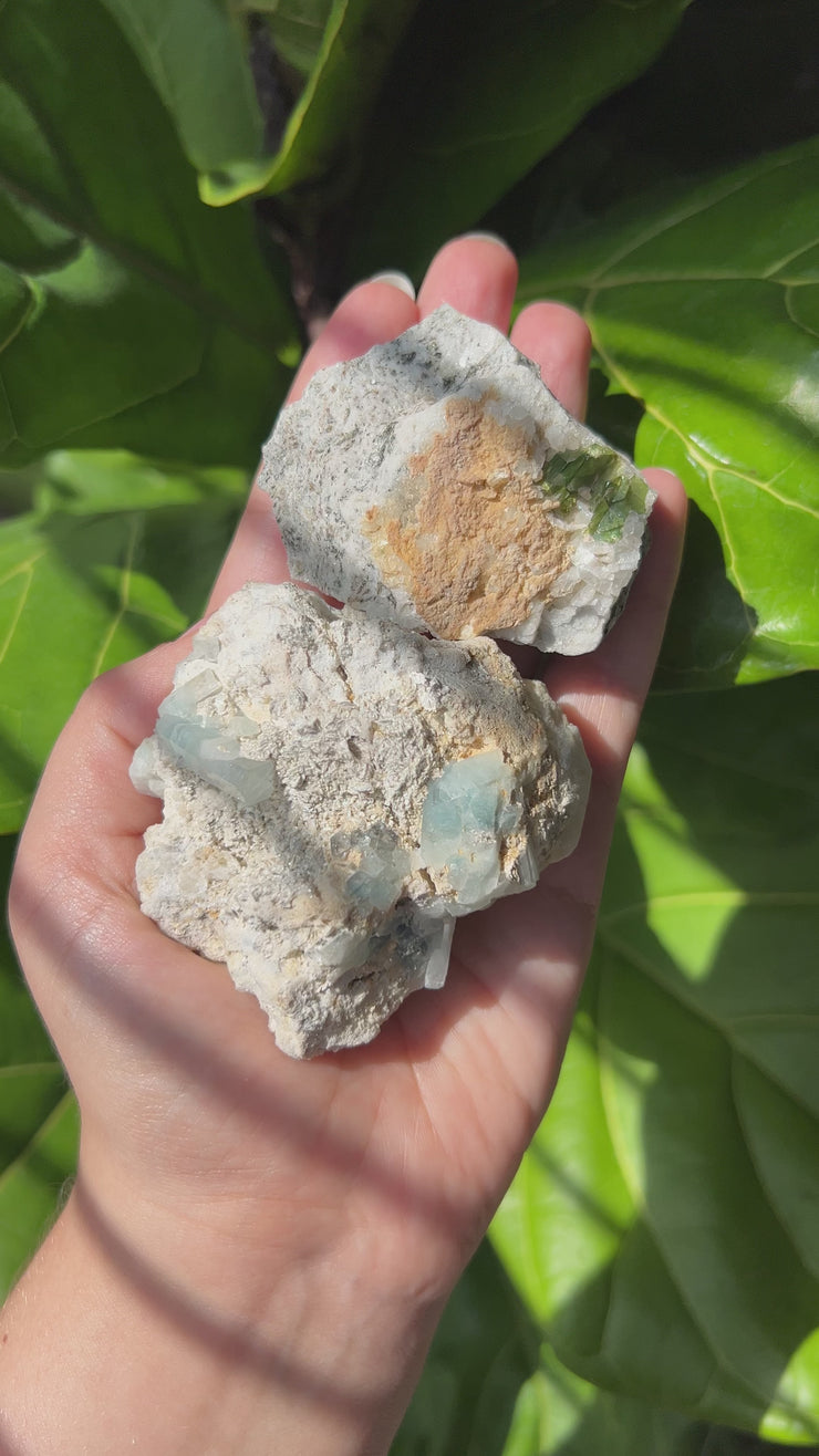 Raw Aquamarine / Peridot