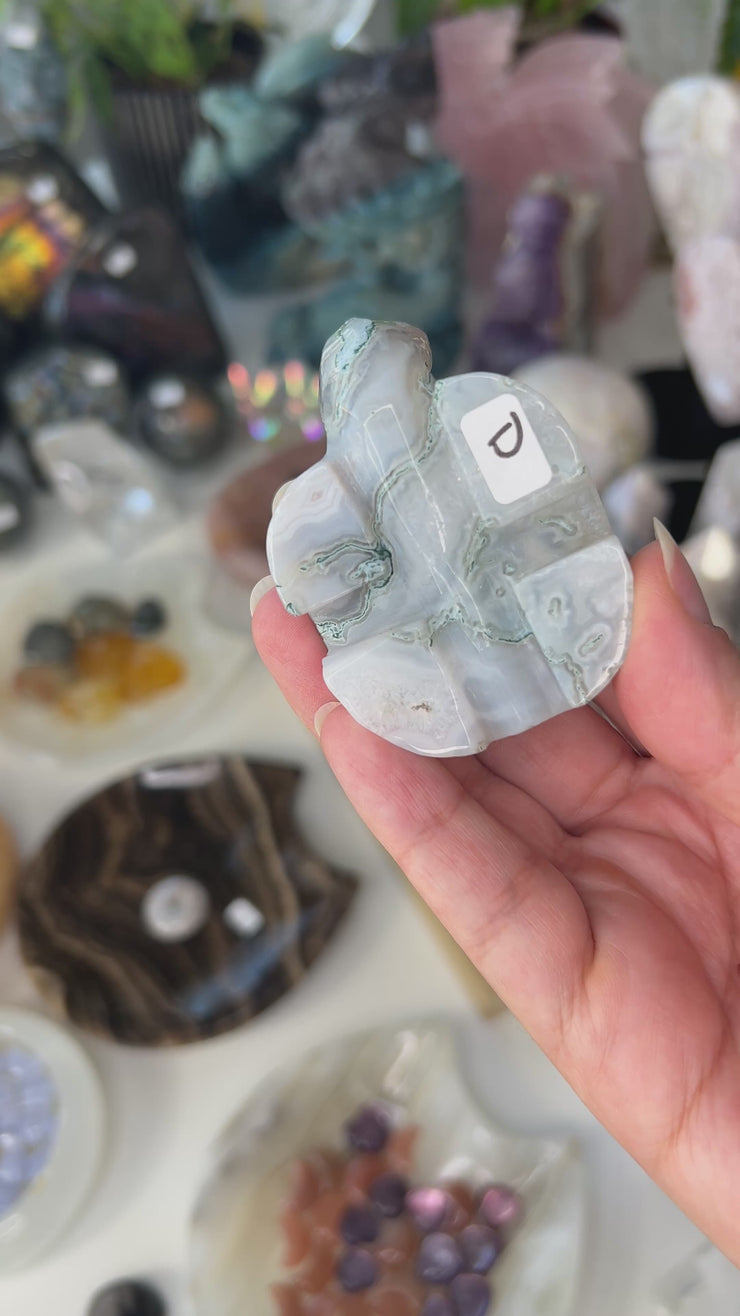 Moss Agate Turtle - Pick Your Own