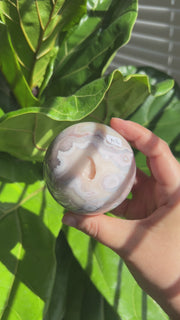 Flower Agate x Pink Amethyst Sphere - Pick Your Own