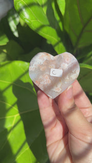 High Quality Flower Agate Heart - Pick Your Own