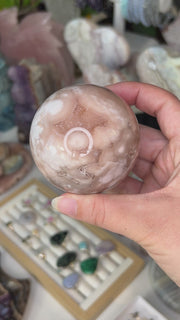 Pink Amethyst x Flower Agate Sphere